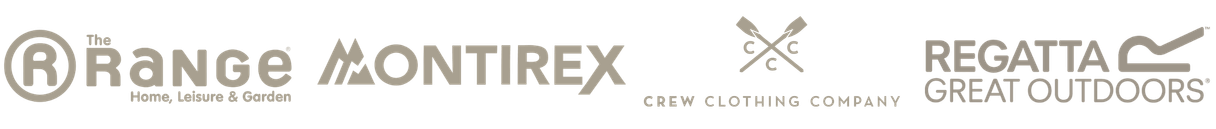 The Range, Montirex, Crew Clothing Company, Regatta Great Outdoors