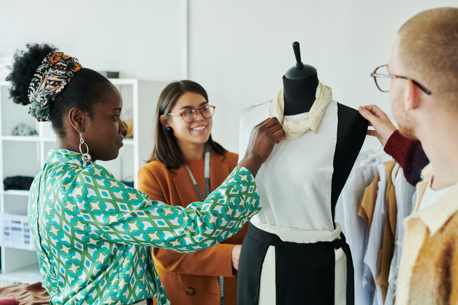 Customer in fashion store