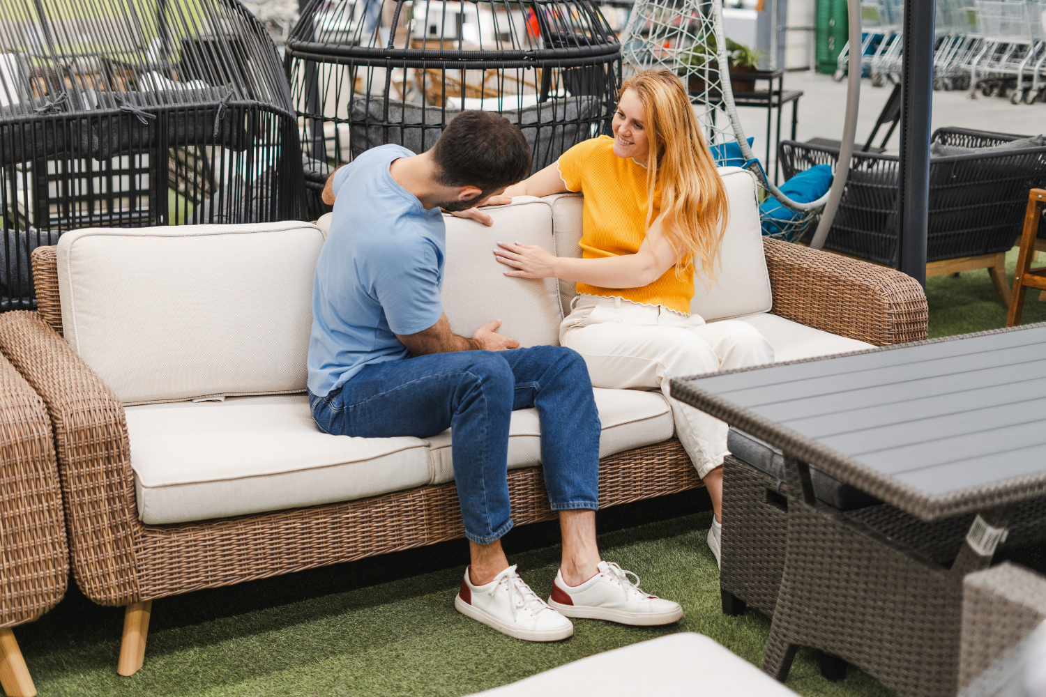 Shopping at garden centre