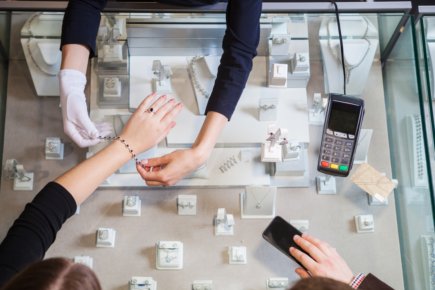 Jewellery store customer